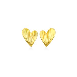 Lined Heart Silver Earrings ♥️